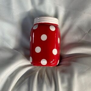 DEBI LILLY Red Polka Dot Ceramic Jar